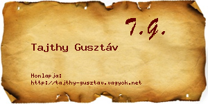 Tajthy Gusztáv névjegykártya