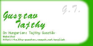 gusztav tajthy business card